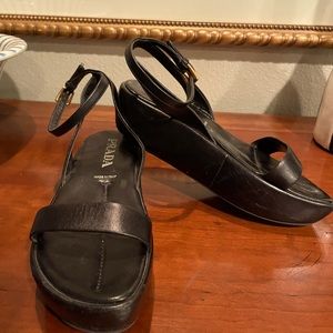 COPY - Black Prada platform sandals size 8